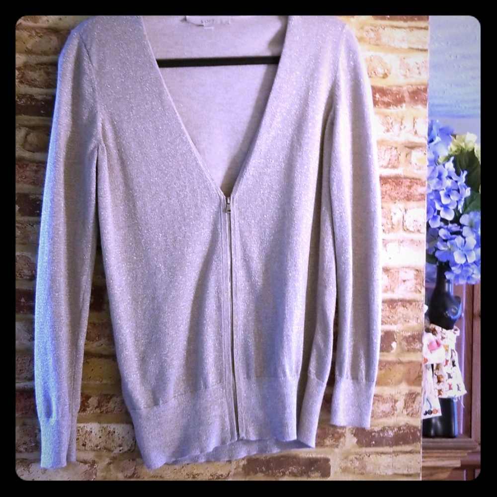 Ann Taylor LOFT zip-up cardigan